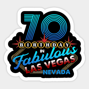 Las Vegas 70th Birthday Nevada Sign Perfect Party Sticker